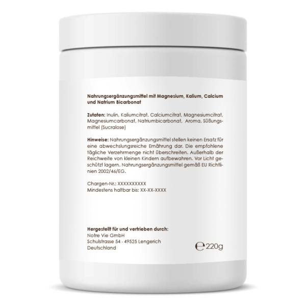 Preview: Alkaline Mineral Complex – With Magnesium, Potassium & Calcium (100% NRV) – 220g Powder