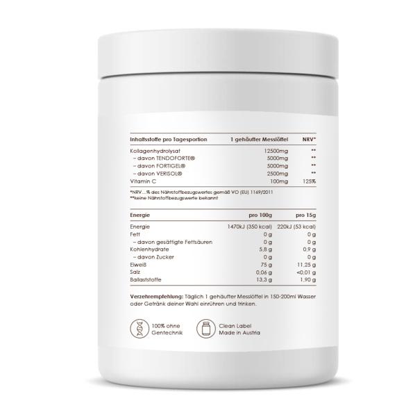 Collagen Peptides Pulver mit Vitamin C – Nahrungsergänzungsmittel 300 g Dose-2