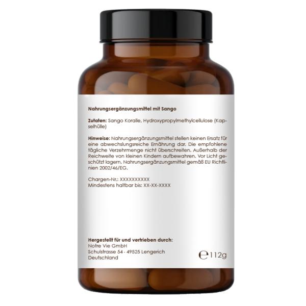 Preview: Sango Coral – 120 Vegan Capsules | Natural Calcium & Magnesium Complex in a 2:1 Ratio