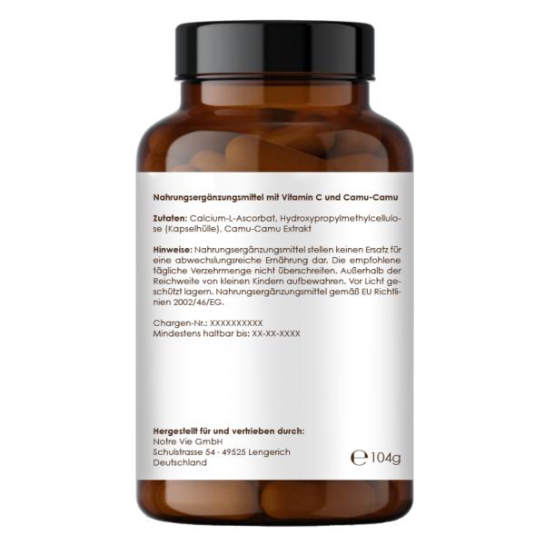 Preview: Vitamin C with CamuCamu – 120 high-dose vegan capsules in premium packaging-3