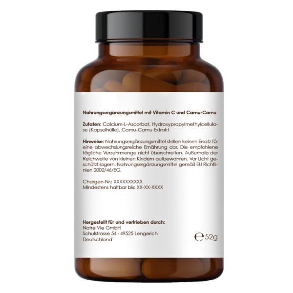 Preview: Vitamin C with CamuCamu – High-Dose & Stomach-Friendly Premium Capsules