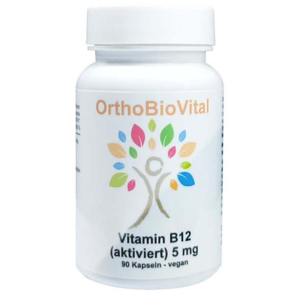 Vitamin B12 aktiviert – vegane Kapseln mit 5 mg Methylcobalamin von OBV, 90 Stück