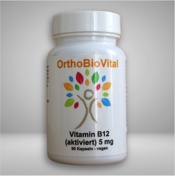 Vitamin B12 activated – vegan capsules with 5 mg methylcobalamin by OBV, 90-count bottle