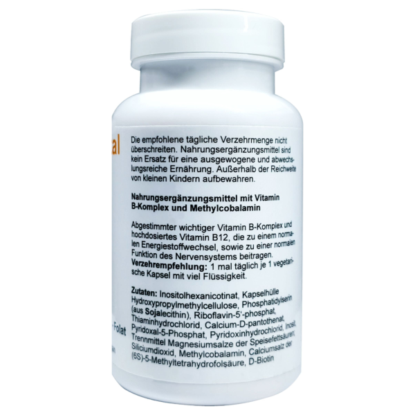 Preview: Vitamin B-Komplex – 90 vegane Kapseln mit Methylcobalamin Preview: Vitamin B-Komplex – 90 vegane Kapseln mit Methylcobalamin