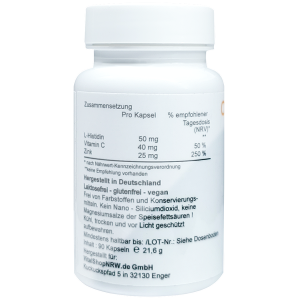 Preview: Zink 50 mg – Natürlich hochdosiert mit Zinkgluconat | 90 Vitraletten für Immunsystem & Zellschutz Preview: Zink 50 mg – Natürlich hochdosiert mit Zinkgluconat | 90 Vitraletten für Immunsystem & Zellschutz