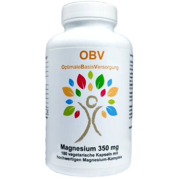 Magnesium 175 mg – vegan capsules with bioavailable magnesium complex by OBV (180 count)