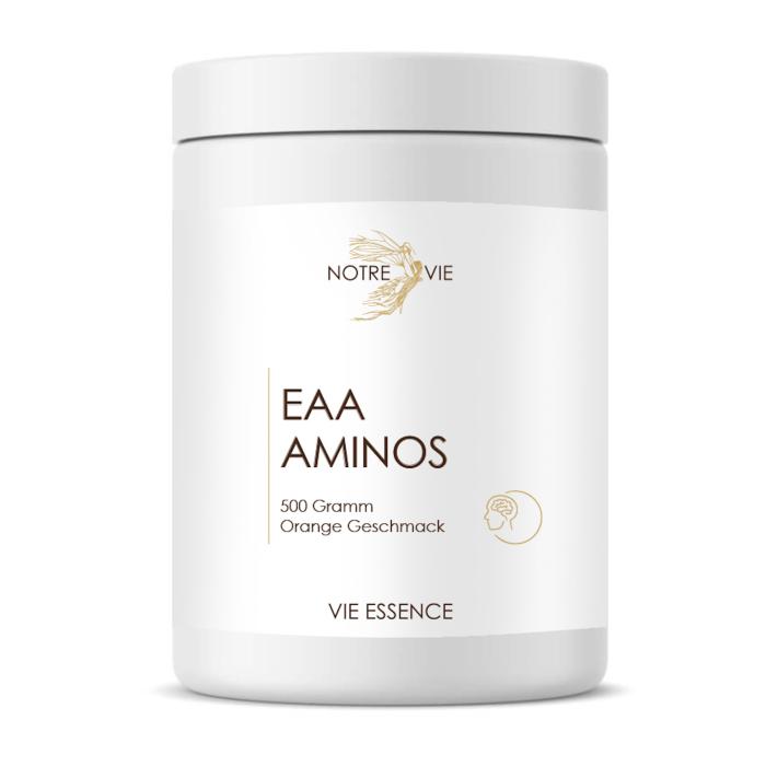 EAAS Amino Pulver – vegane essentielle Aminosäuren mit Orangen-Geschmack