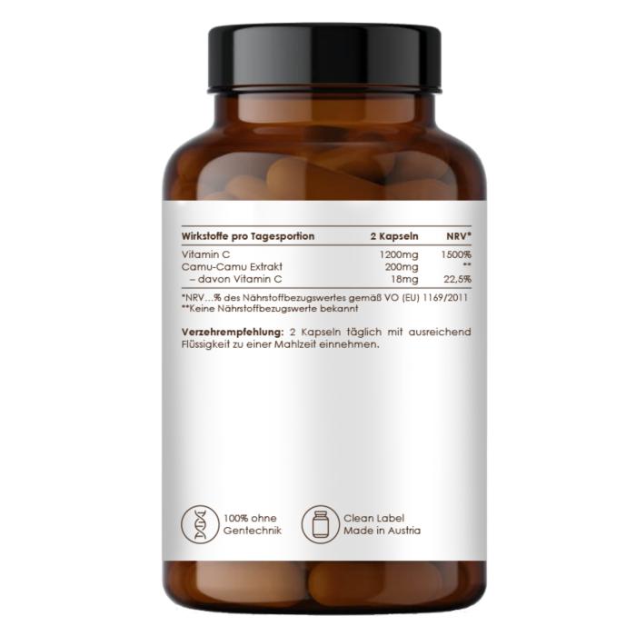 Vitamin C with CamuCamu – 120 high-dose vegan capsules in premium packaging-2