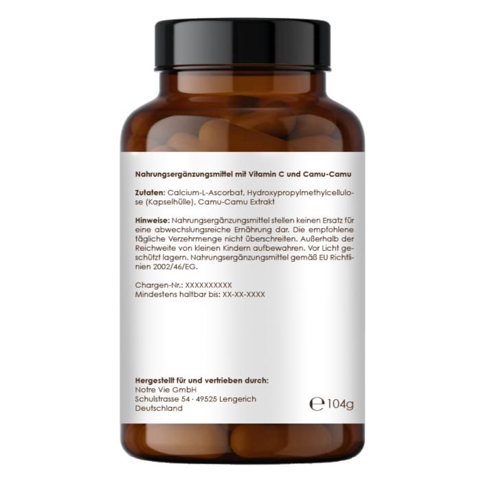 Vitamin C with CamuCamu – 120 high-dose vegan capsules in premium packaging-3