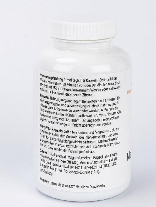 OBV NierenVital Kapseln – 150 Stück mit Kalium, Magnesium, Ackerschachtelhalm & Goldrute | Vegan