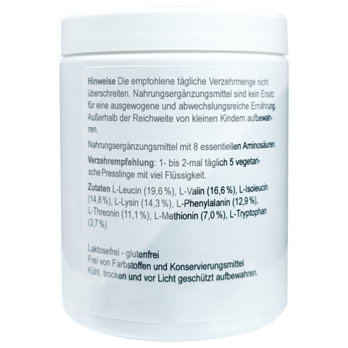 MAP Amino Acids – 8 Essential Amino Acids for Demanding Days | 150 or 420 Vegan Tablets