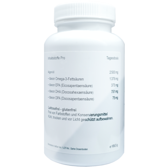 Veganes Omega-3 – DHA & EPA aus Algenöl | 90 Kapseln für Zellschutz & Stoffwechsel