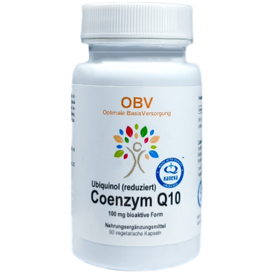 Coenzyme Q10 – 100 mg Ubiquinol vegan capsules by OBV, 60-count bottle with Kaneka®